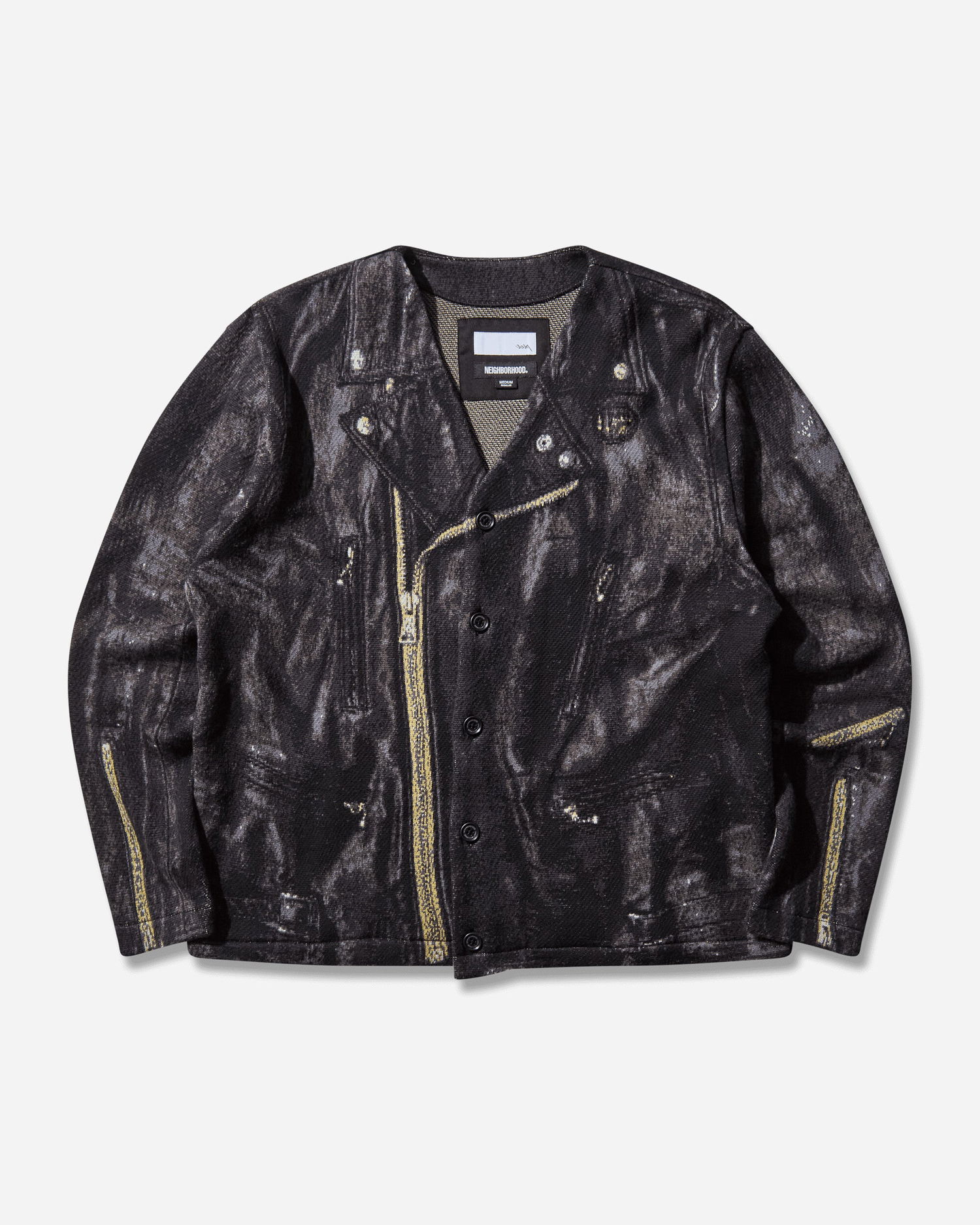 Sveter Neighborhood TOLQ Riders Pattern Cardigan Čierna | 252TLTQN-KNM01 BLACK, 1