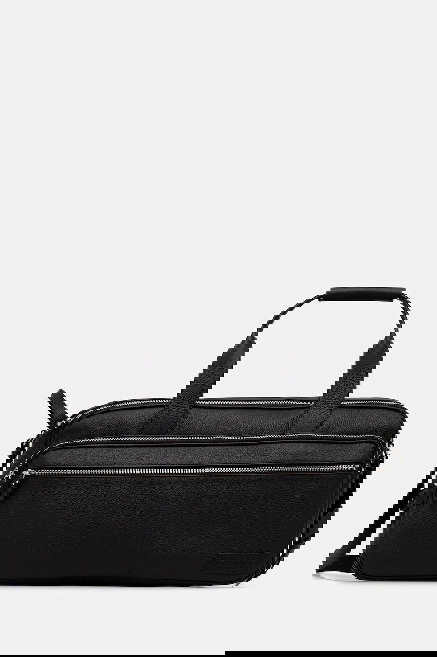 Cestovná taška Maison Margiela MM6 Maison Margiela Leather Duffel Bag Čierna | SB6WI0006.P8326.T8013, 0