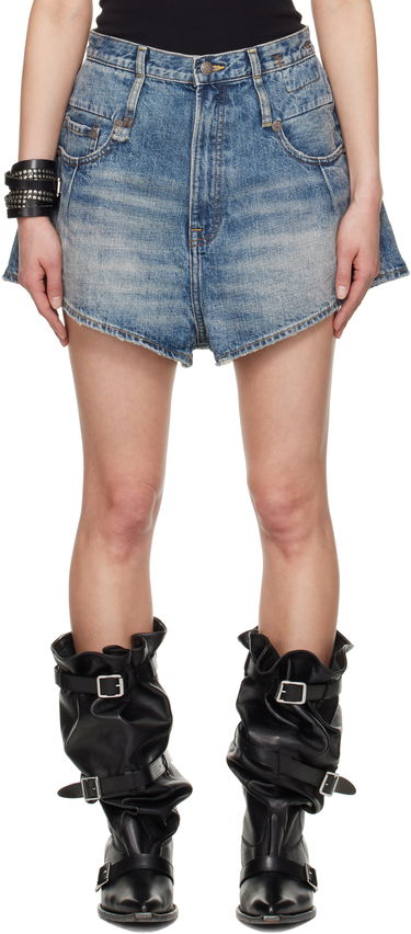Sukňa R13 R13 Straight Double Loop Venti Denim Shorts Modrá | R13WD116-D213A, 0