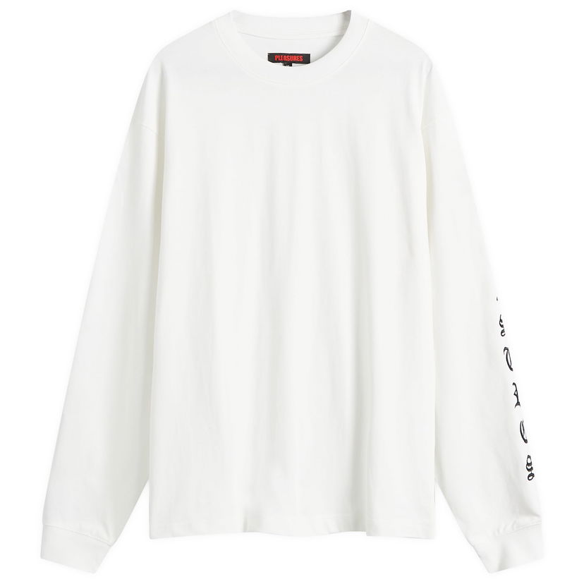 Tričko Pleasures OE Heavyweight Long Sleeve T-Shirt Biela | P24F045-WHT