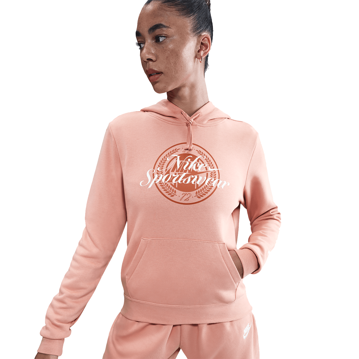 Mikina Nike Sportswear Club Fleece Pullover Hoodie Ružová | IH8496-688, 0