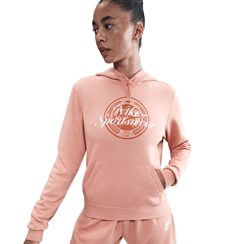 Mikina Nike Sportswear Club Fleece Pullover Hoodie Ružová | IH8496-688