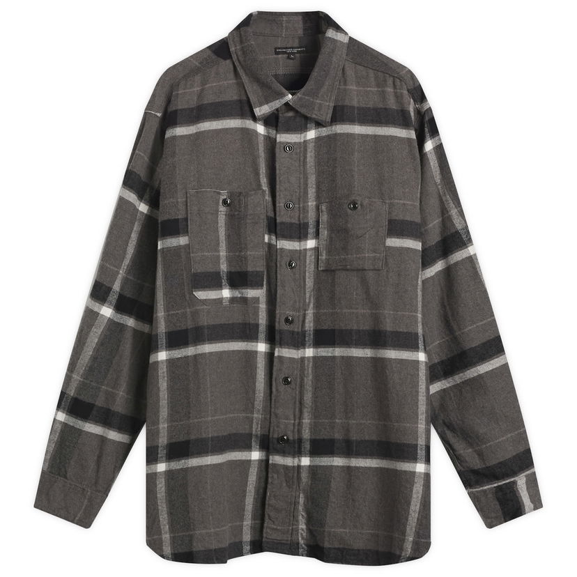 Košeľa Engineered Garments Engineered Garments Brushed Big Plaid Work Shirt, Size Small Šedá | 25F1A007-ES071