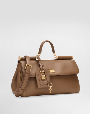 Kabelka Dolce & Gabbana Dolce & Gabbana My Sicily Plongé Calfskin Handbag Hnedá | BB7782B73218Z093, 1