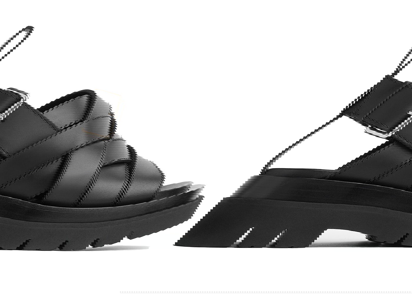 Tenisky a topánky Bottega Veneta Lug Strap Sandal "Black" Čierna | 755129 VBS50 1000, 0