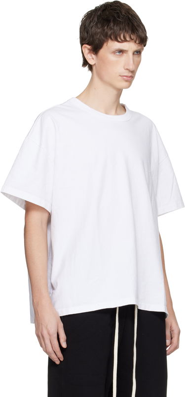Tričko LES TIEN Lightweight Binded Neck Oversized T-shirt Biela | HV-2092, 1