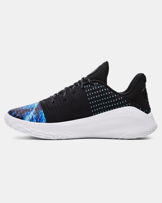 Tenisky a topánky Under Armour Unisex Curry 4 Low FloTro DW Basketballschuhe Schwarz / Sky Blau / Schwarz 44.5 Čierna | 3028115-001, 1