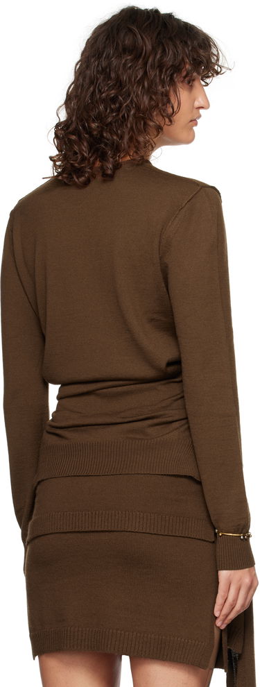 Šaty LEMAIRE Lemaire Crew Neck Knit Dress Hnedá | TO1250 LK087, 2