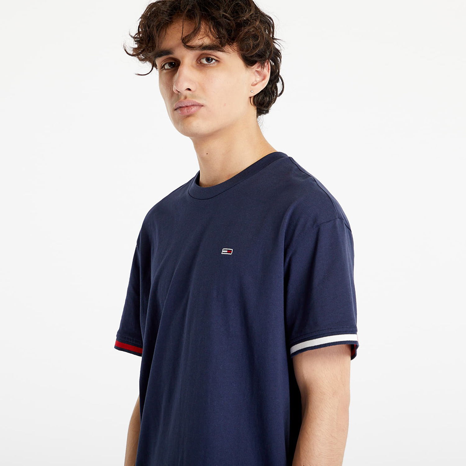 Tričko Tommy Hilfiger Relaxed Flag Cuff Te T-Shirt Navy | DM0DM16328 C87, 0
