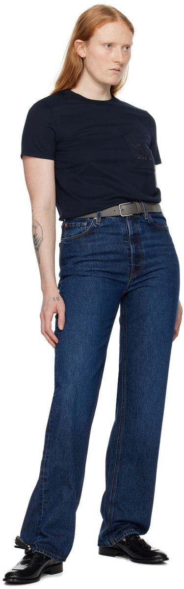 Tričko Max Mara Max Mara Crewneck Pocket Tee Navy | 2411941032600, 3