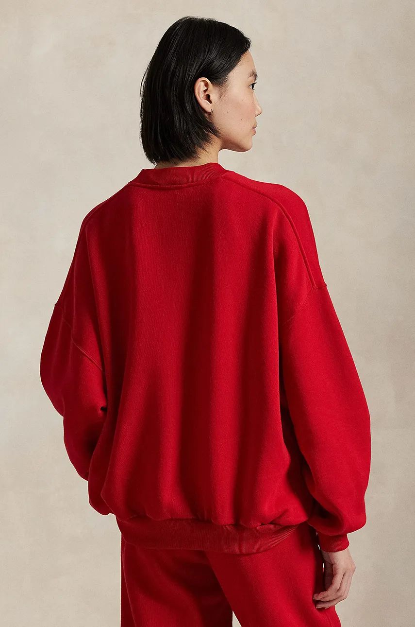 Mikina Polo by Ralph Lauren Red Relaxed Fit Sweatshirt Červená | 211961273, 1