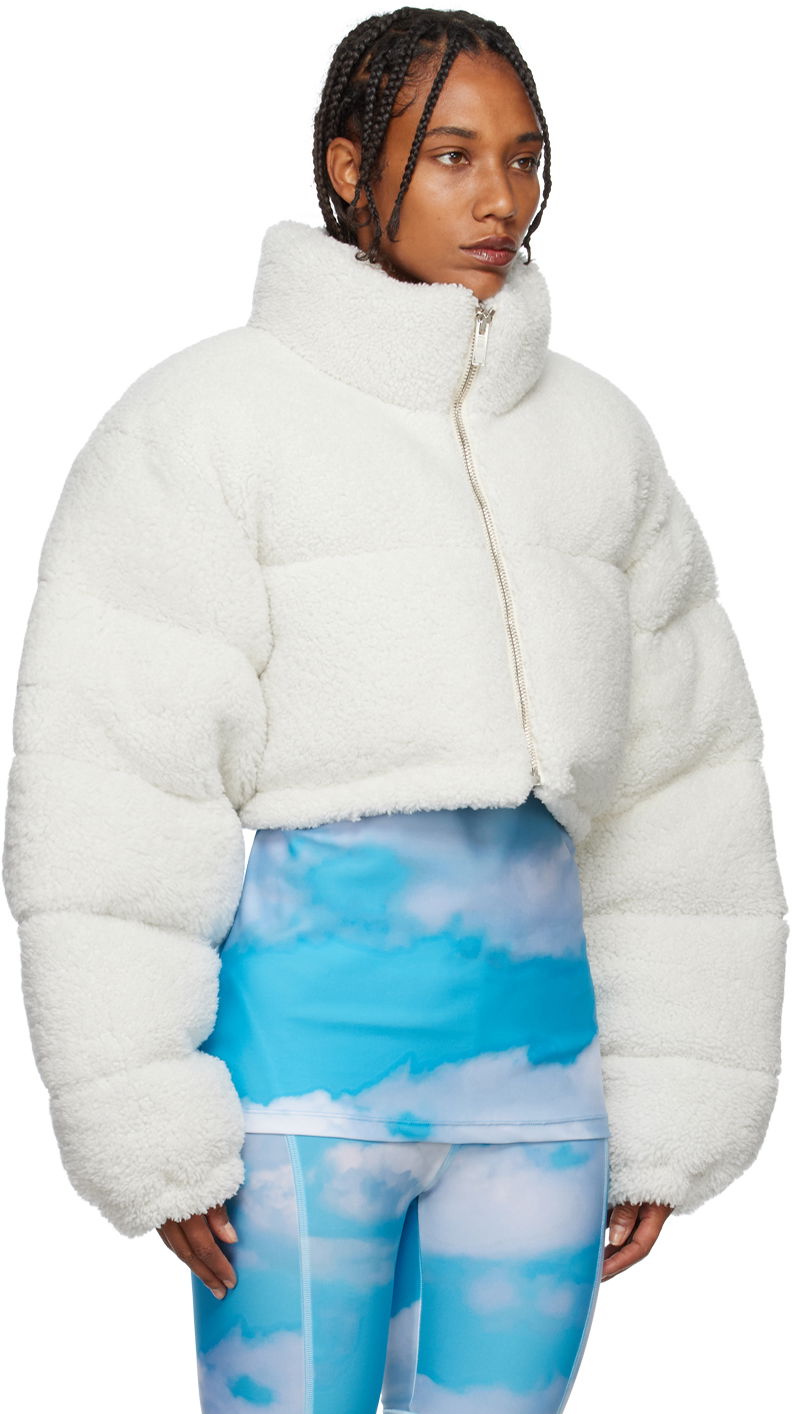 Bomber bunda VETEMENTS Cropped Shearling Jacket Biela | VL14JA180C, 1
