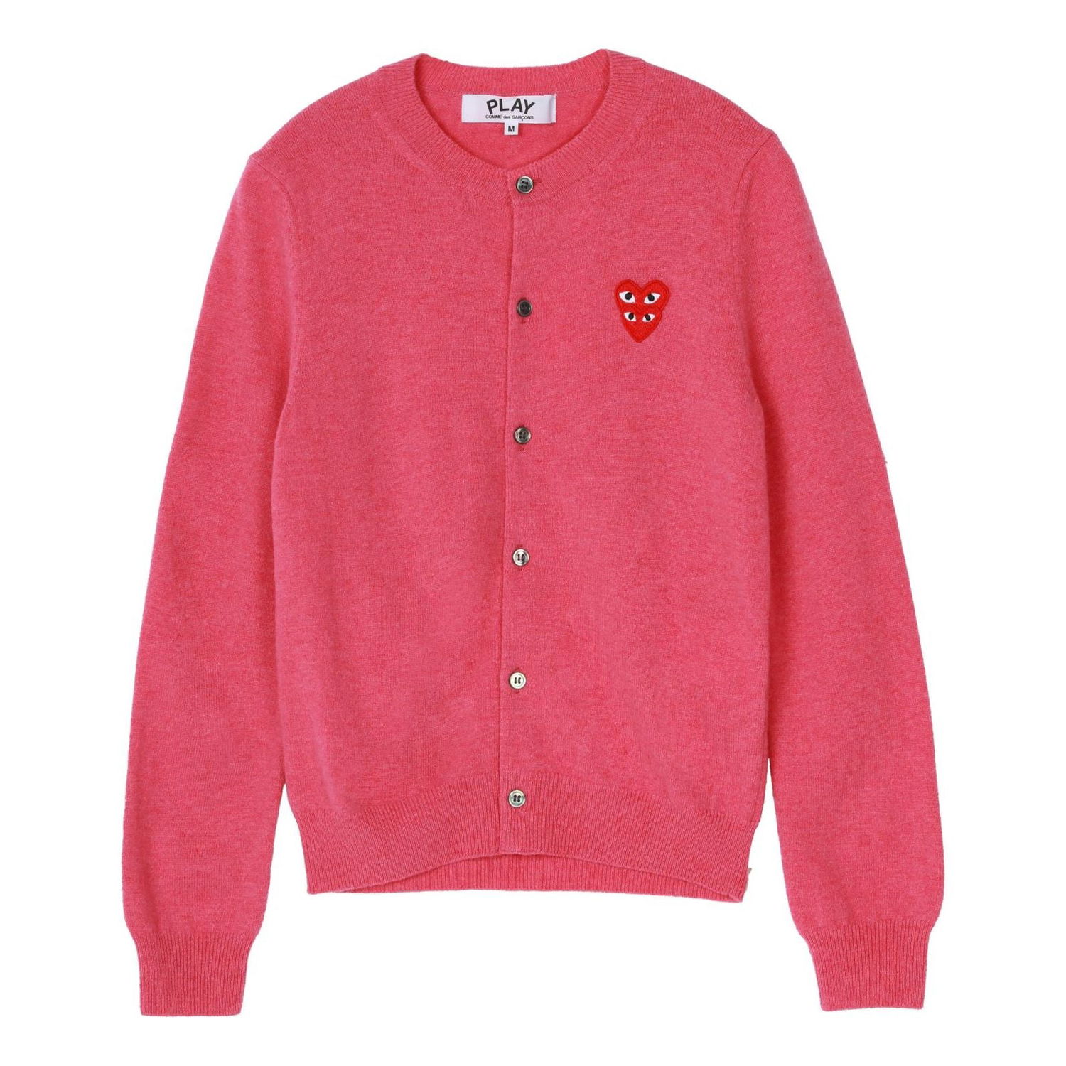 Sveter Comme des Garçons COMME des GARCONS PLAY Cardigan With Red Emblem Ružová | AZ-N075-051-4, 0