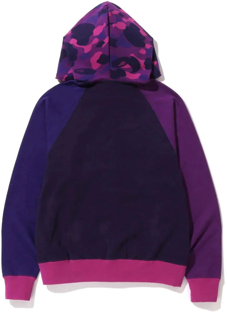 Bape Color Camo Relaxed Fit Full Zip Hoodie Purple