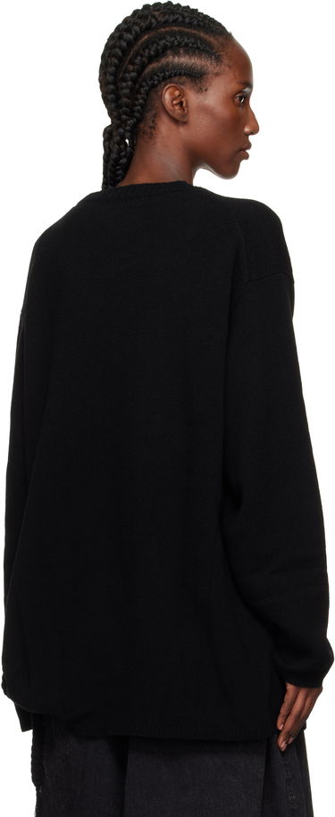 Sveter Yohji Yamamoto YOHJI YAMAMOTO String Round Neck Sweater Čierna | HL-K04-184, 2
