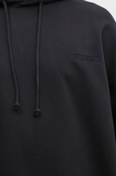 Mikina VETEMENTS Embroidered Logo Hoodie Čierna | UA66HD780B, 3