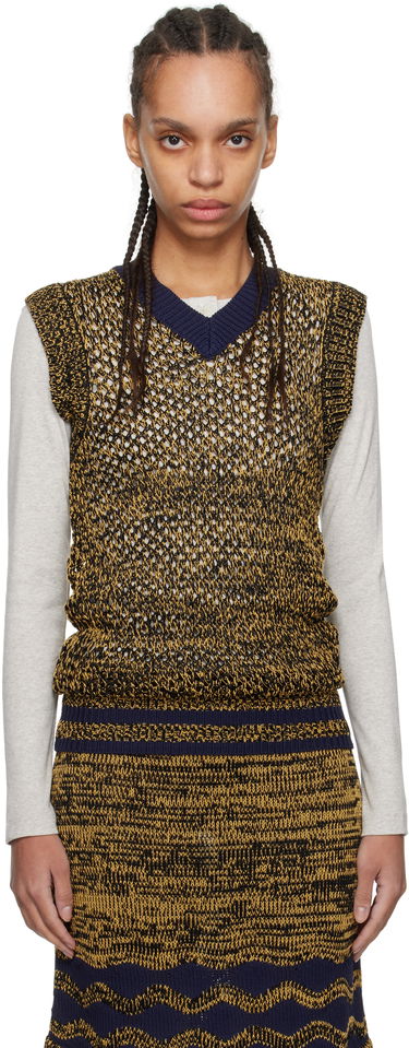 Sveter Wales Bonner Wales Bonner Shade Knit Vest Žltá | US25KN31-KN04-5190, 0