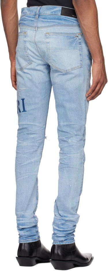 Džínsy AMIRI AMIRI Starburst Appliqué Skinny Jeans Modrá | AMDNSY1141, 2