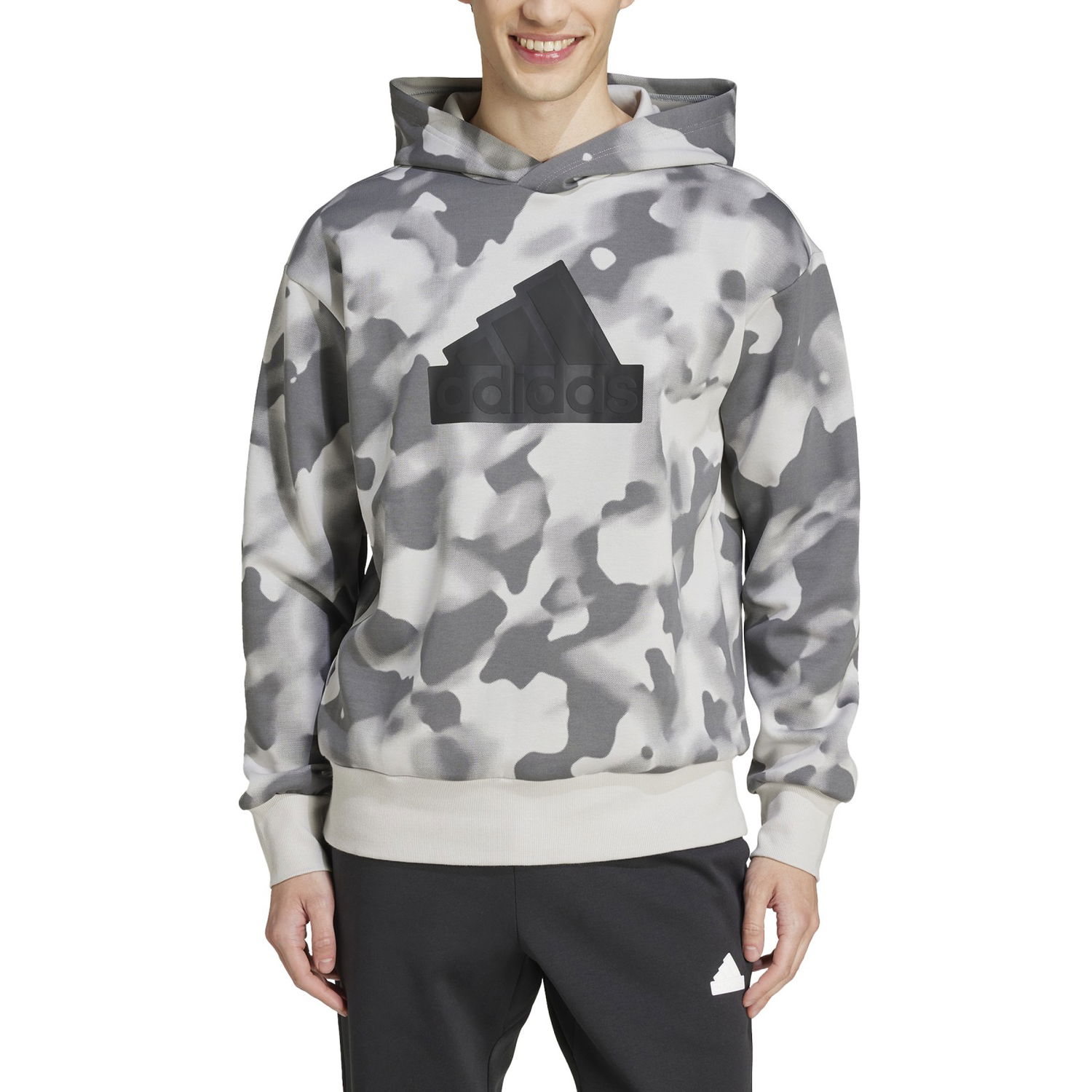 Mikina adidas Performance Camo Print Hoodie Šedá | IW8603, 0