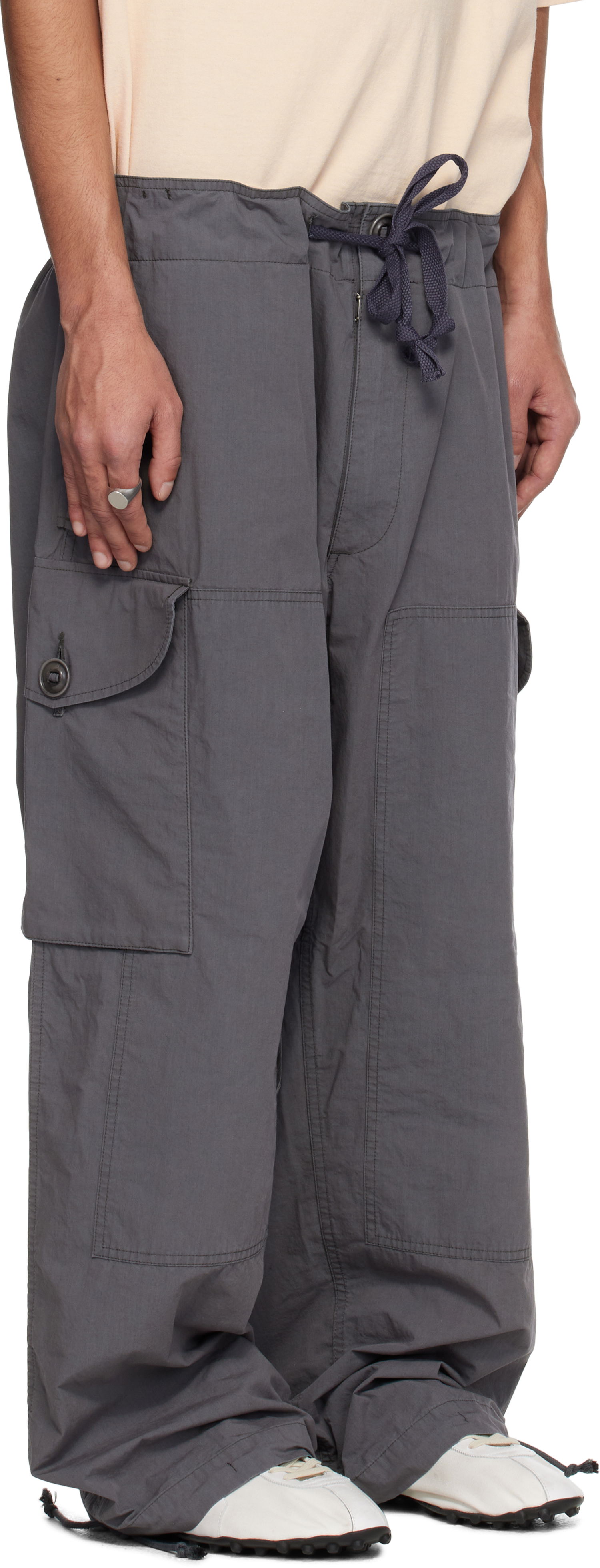 Cargo nohavice Maison Margiela Maison Margiela Drawstring Cargo Pants Šedá | S50KA0670 M35289, 1
