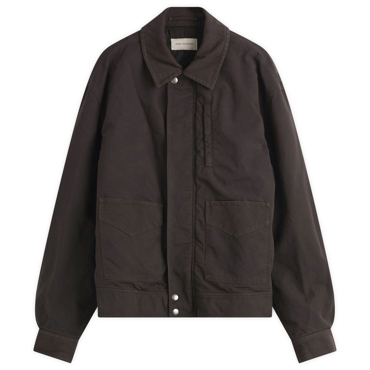 Bunda Dries Van Noten Dries Van Noten Double Weave Cotton Jacket, Size Large Hnedá | 252-020577-2101-703, 1