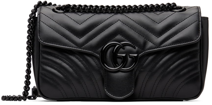 Taška cez rameno Gucci Small GG Marmont Shoulder Bag Čierna | 443497 DTDFV, 0