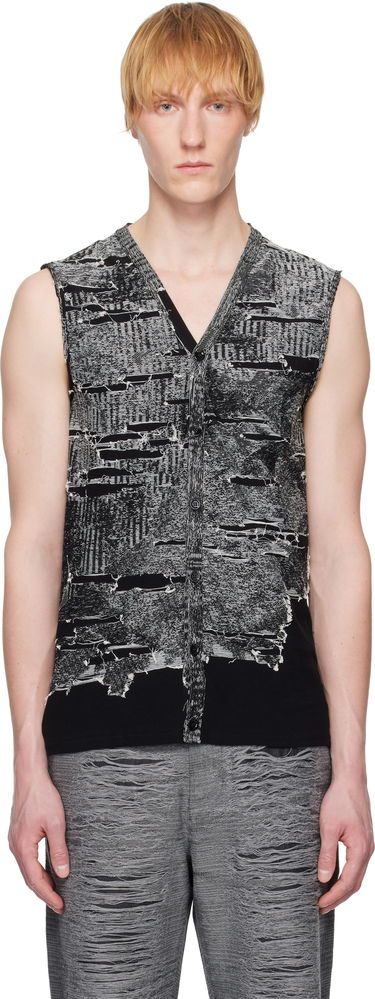 Sveter Diesel Diesel K-Callisto Distressed Knit Vest Čierna | A19222-0AFBV-900, 0