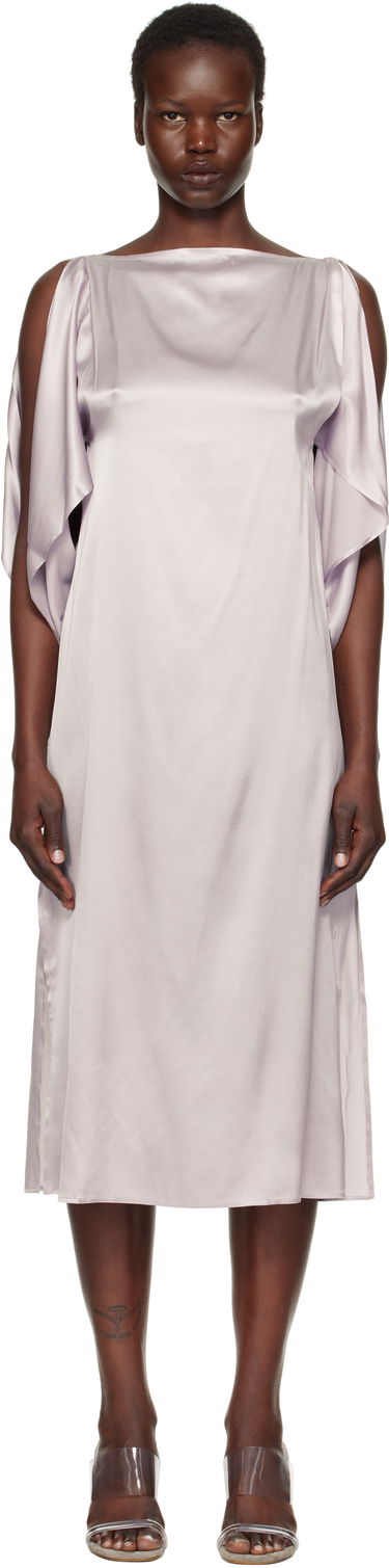 Šaty Baserange Silk Midi Dress Fialová | DRCLS-SI-SP25, 0