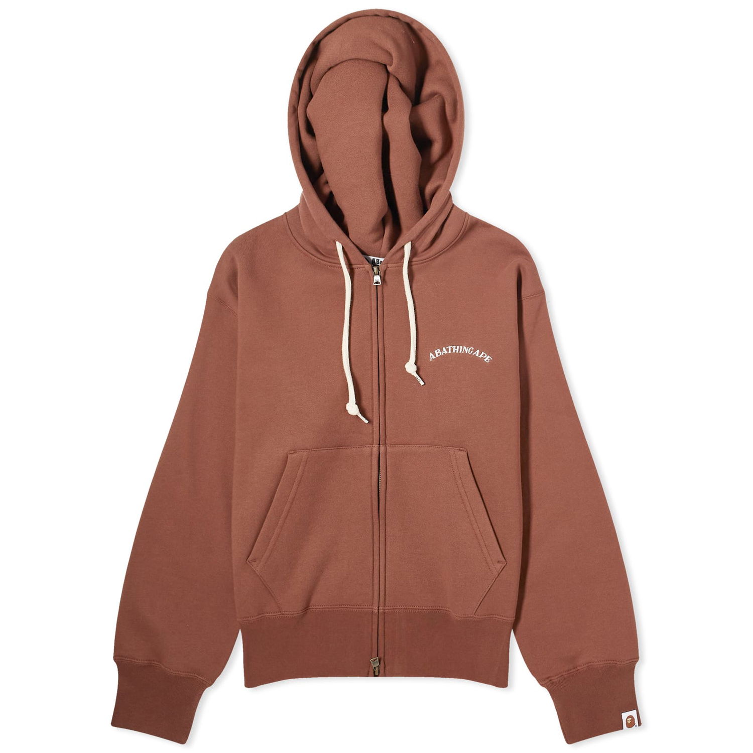 Mikina BAPE A Bathing Ape Zip Hoodie With Logo Brown Hnedá | 001ZPJ802001L-BRN, 0