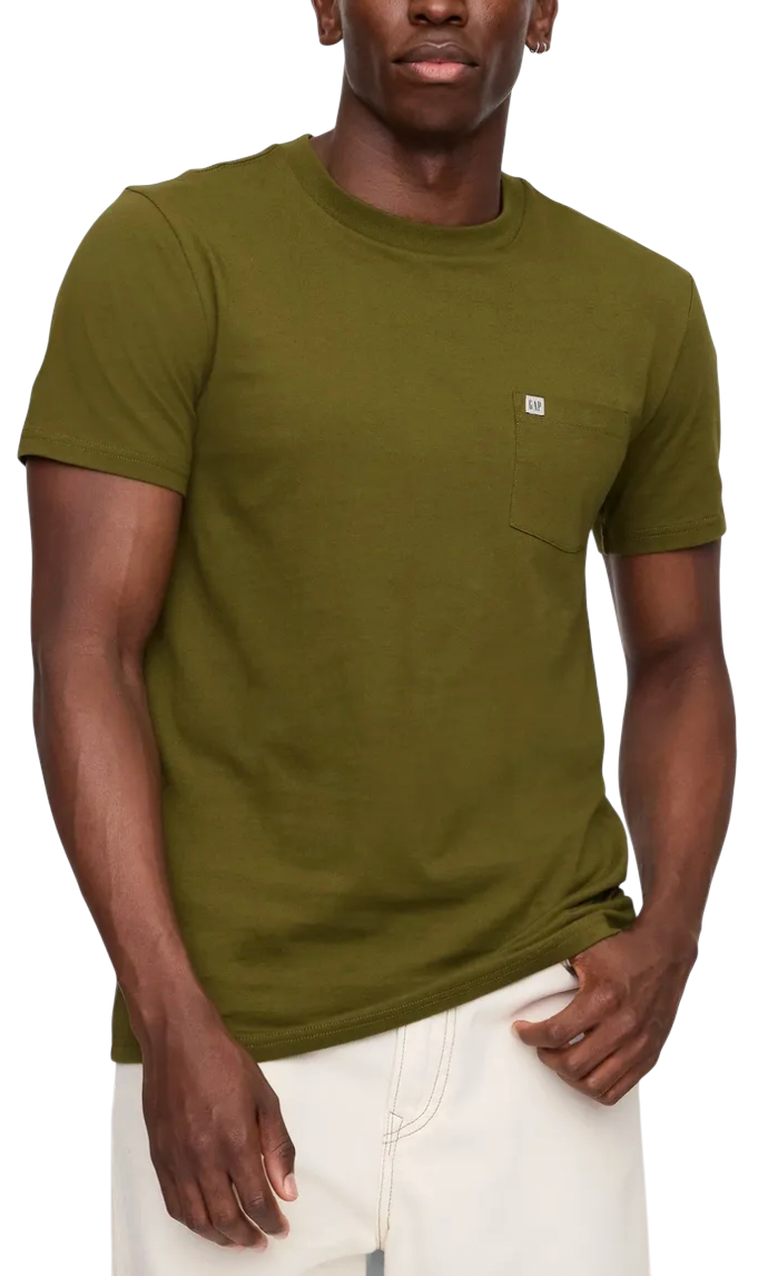 Tričko GAP Pocket Micro Logo T-Shirt Zelené | 857901-16, 0