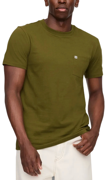 Tričko GAP Pocket Micro Logo T-Shirt Zelené | 857901-16, 0