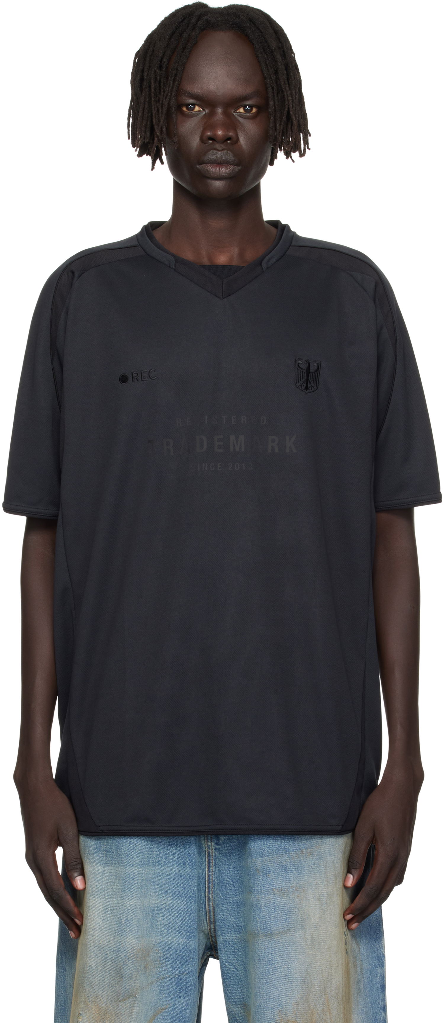 Dres VETEMENTS VETEMENTS Trademark Football Jersey Čierna | UH76TR500B, 0