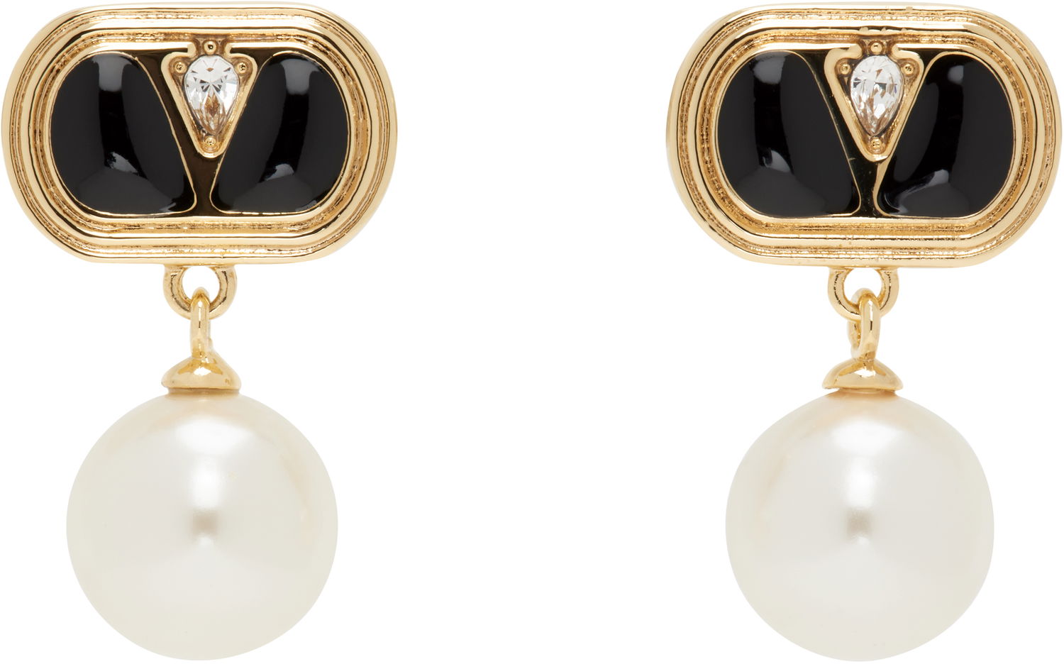 Náušnice Valentino Valentino Garavani Oval Pearl Drop Earrings Metalická | 6W2J0X91NBS, 0