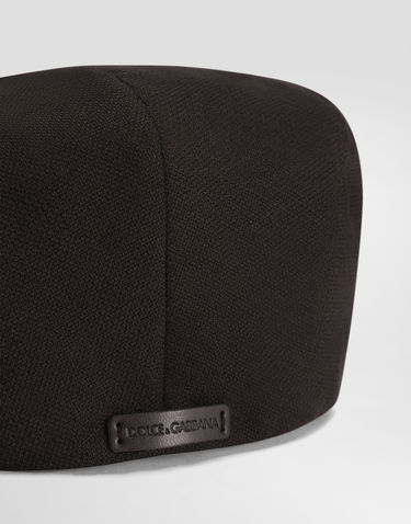 Šiltovka Dolce & Gabbana Dolce & Gabbana Linen Flat Cap Čierna | GH587AGJ061M1348, 2
