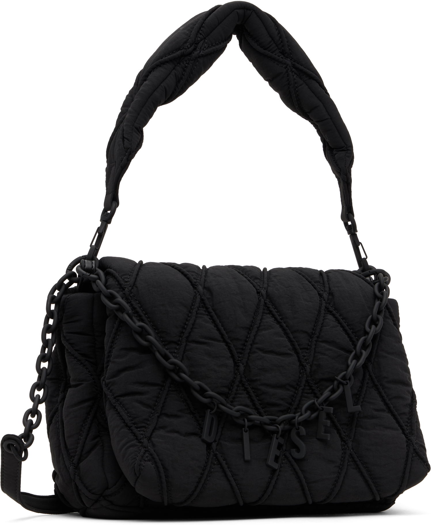 Taška cez rameno Diesel Diesel Charm-D Quilted Shoulder Bag Čierna | X10265-P8048-T8013, 1