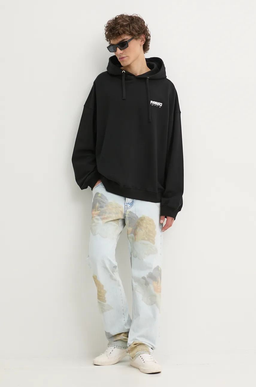 Mikina Fiorucci Men's Graphic Print Hoodie Čierna | U01FPSHO092CJ05BK04, 1
