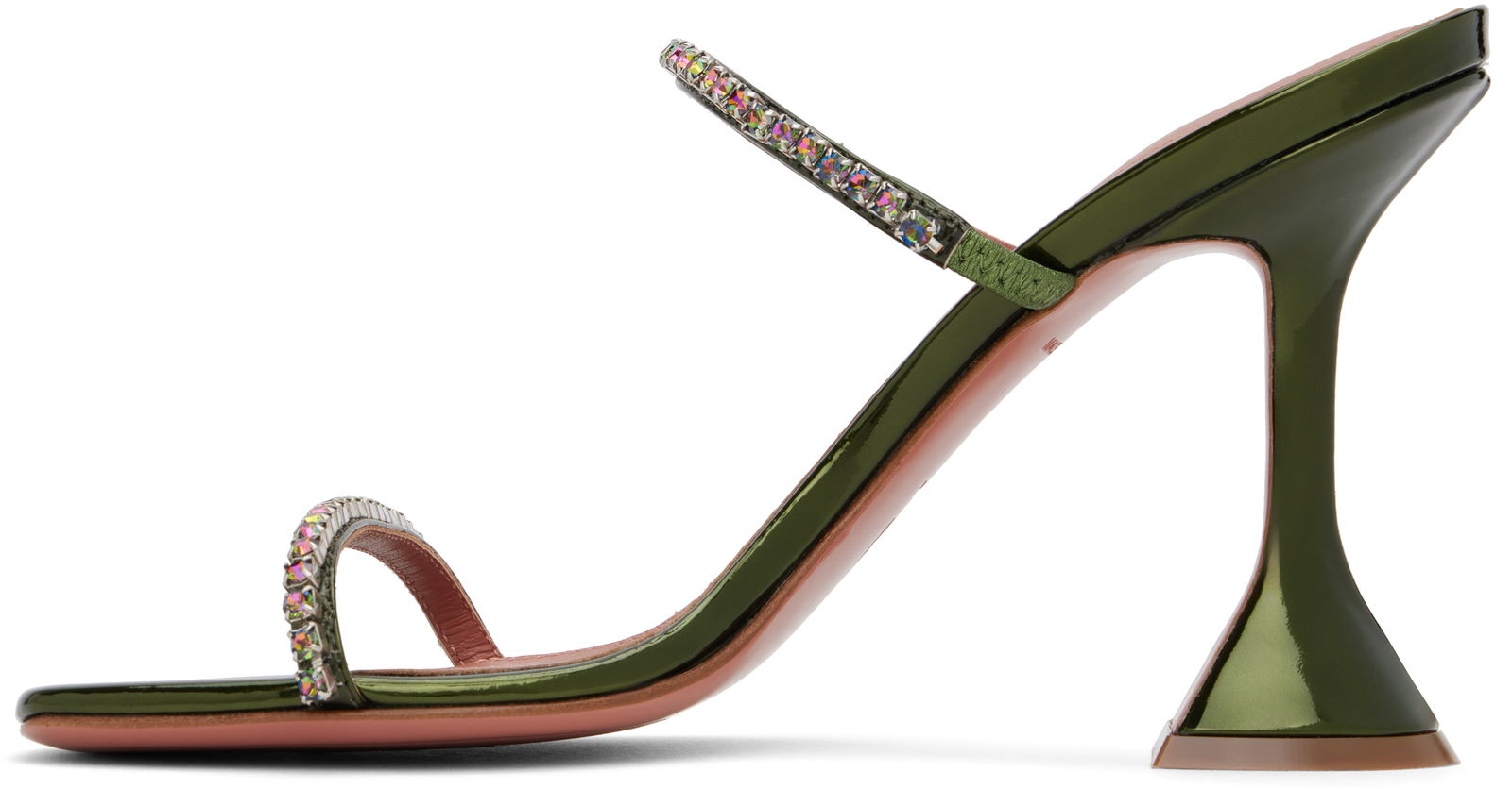 Amina Muaddi Gilda Crystal-Embellished Heeled Sandals