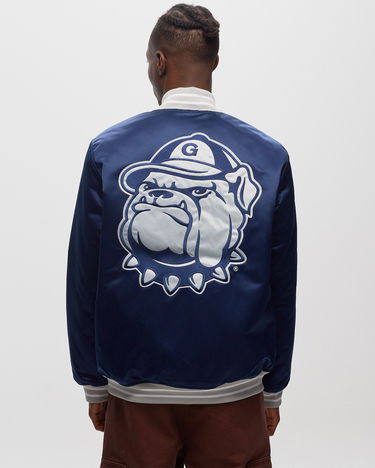 Bomber bunda Mitchell & Ness NFL Heavyweight Satin Jacket Georgetown University Navy | OJBF3413-GTWYYPPPNAVY, 1