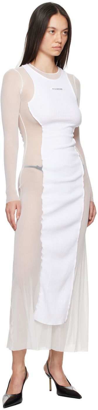 Šaty Jean Paul Gaultier Gaultier 'The Long Petit Grand' Maxi Dress Biela | 24/30-F-RO191B-T001-0101, 3