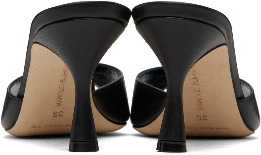 Doplnky Manolo Blahnik Manolo Blahnik Jadarona Leather Heeled Mules Čierna | 121-1461, 1