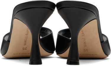 Doplnky Manolo Blahnik Manolo Blahnik Jadarona Leather Heeled Mules Čierna | 121-1461, 1
