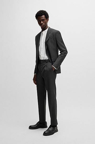 Košeľa BOSS Slim-Fit Easy-Iron Cotton Poplin Shirt Biela | 50534067, 1