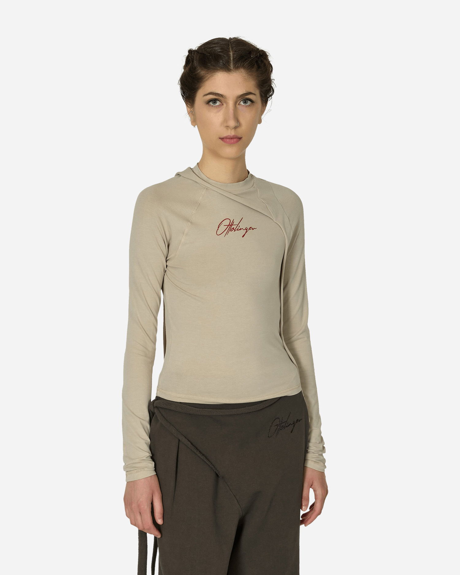 Tričko Ottolinger Ottolinger Deconstructed Fitted Longsleeve Top Béžová | 1150105121 BEI, 0