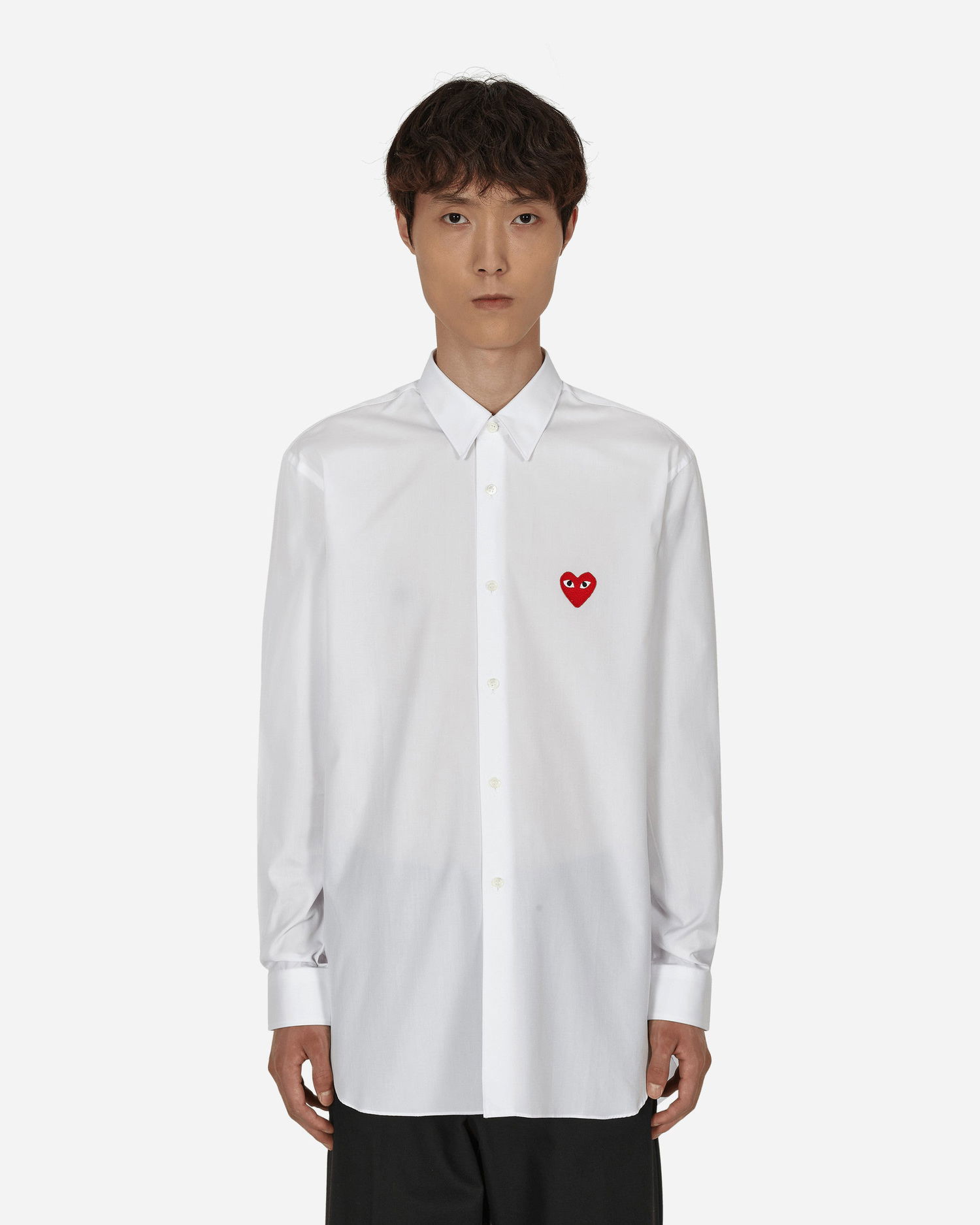 Košeľa Comme des Garçons Heart Longsleeve Shirt Biela | P1B002 2, 1