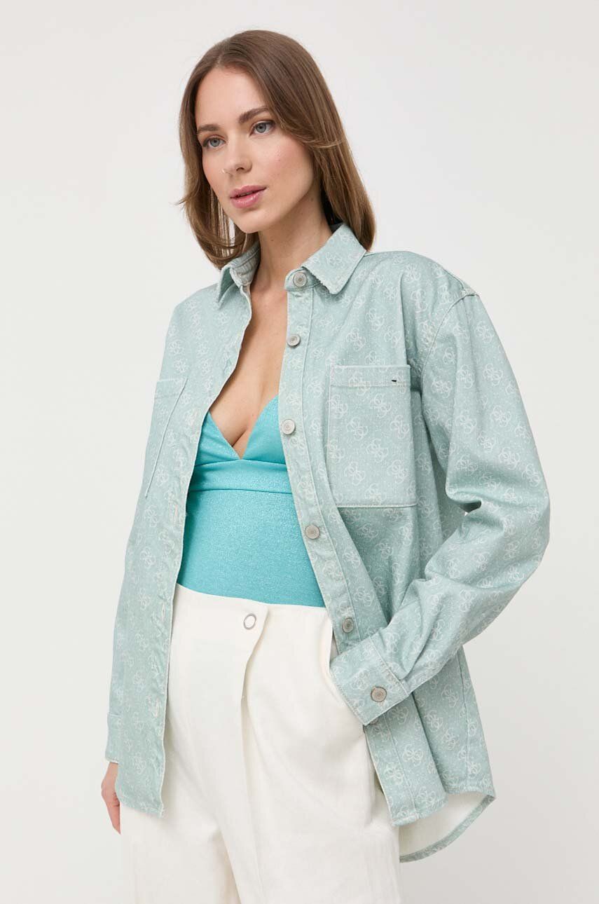 Košeľa GUESS Denim Shirt Zelené | W3GN57.WF5V3, 0