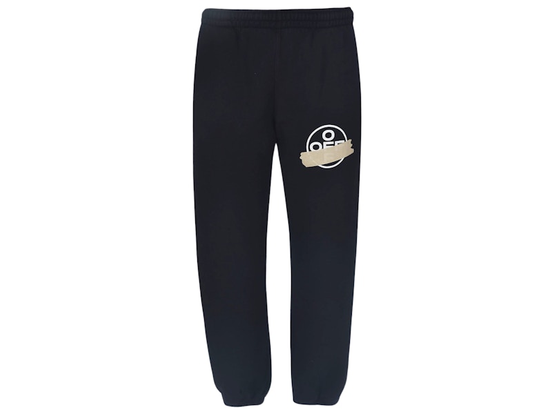 Tepláky Off-White Tape Arrows Short Sweatpants Black/Beige Čierna | OMCH022R20E30002 / OMCH022G20FLE0011061