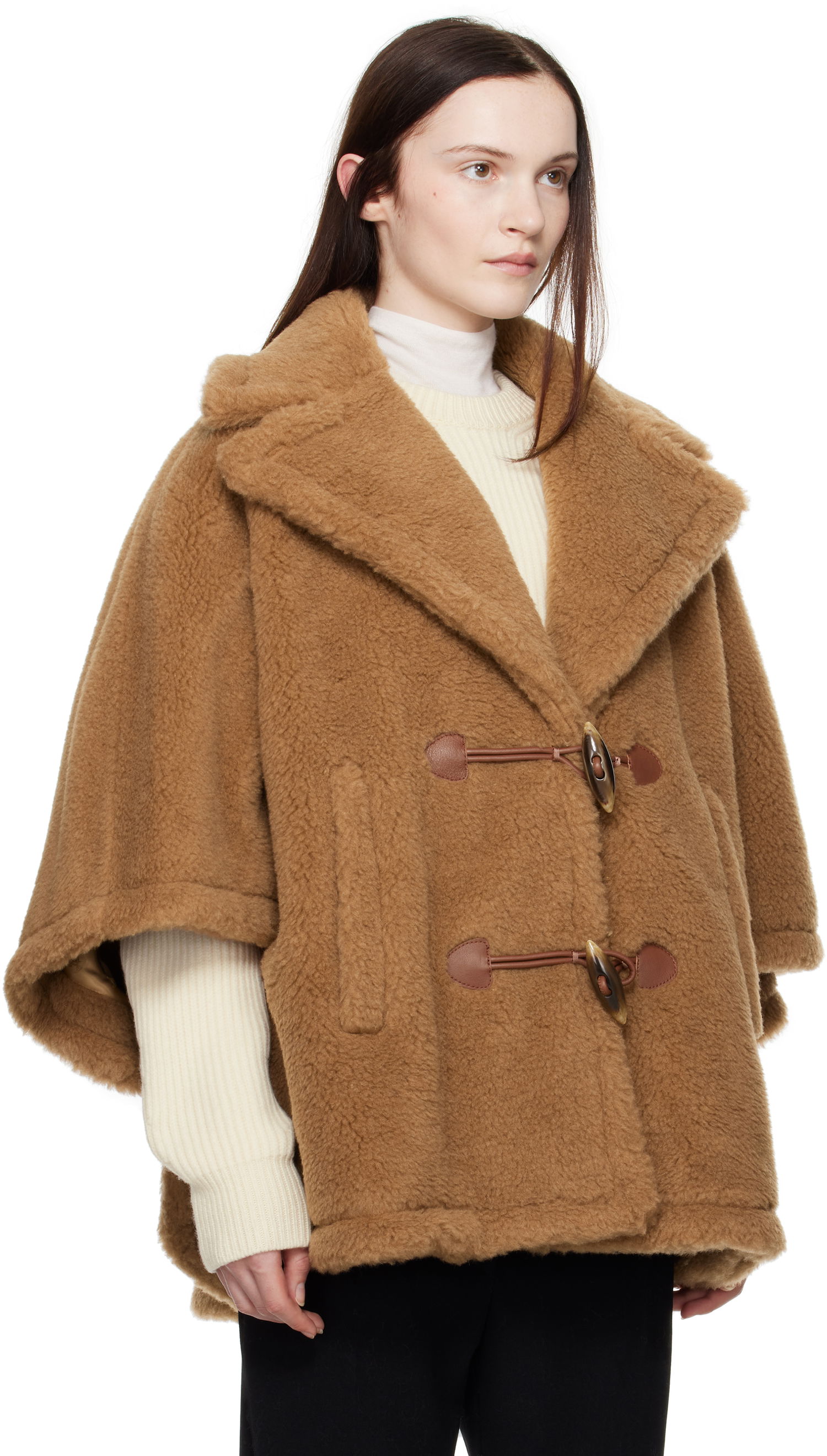 Kabáty Max Mara Max Mara George Teddy Cape Hnedá | 2424736052600 MM10739, 1