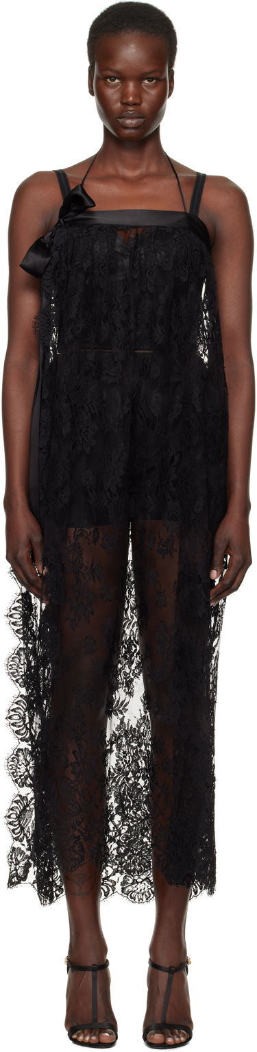 Šaty Dolce & Gabbana Dolce&Gabbana Chantilly Lace Midi Dress Čierna | F6JRQT ILMA8, 0