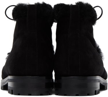 Oblečenie Manolo Blahnik Manolo Blahnik Mircus Suede Ankle Boots with Shearling Trim Čierna | 320-1233-0004, 1