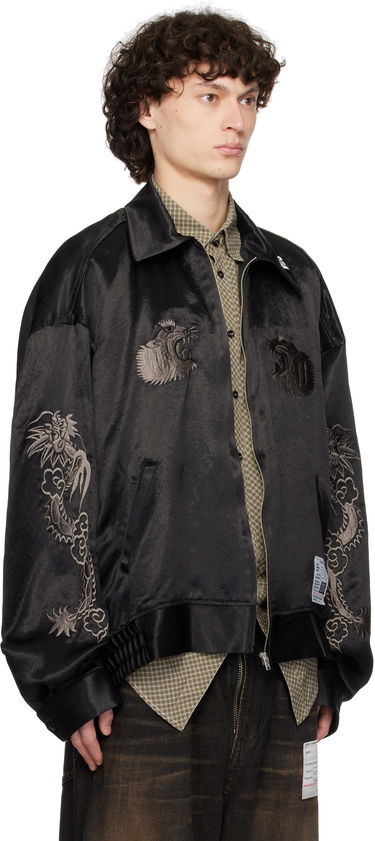 Bomber bunda Maison MIHARA YASUHIRO MIHARA YASUHIRO Collared Souvenir Jacket Čierna | J14BL144, 1